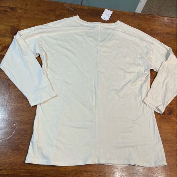 NWT Culture Code cream ivory blouse v neck drop shoulder size XL - Picture 7 of 7